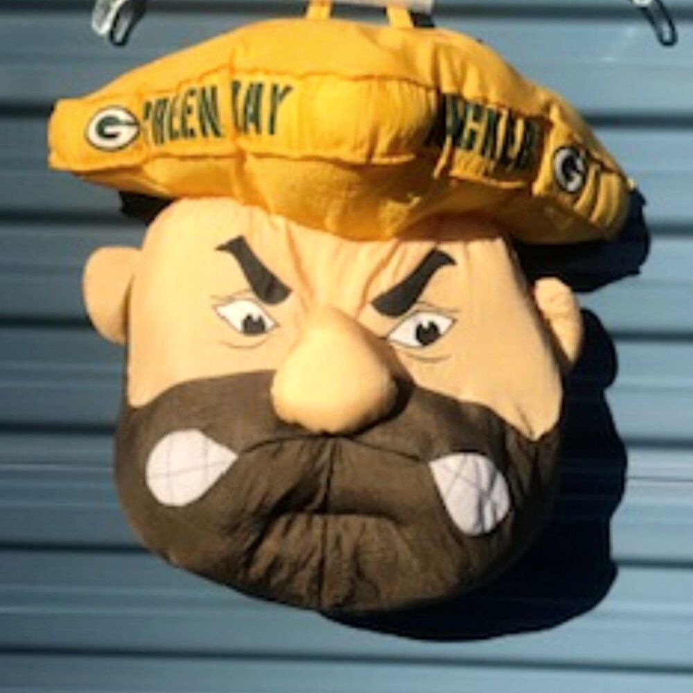 Green Bay Packers Vintage Hanging Cheesehead Decoration "Stuffins" New w/o Tags